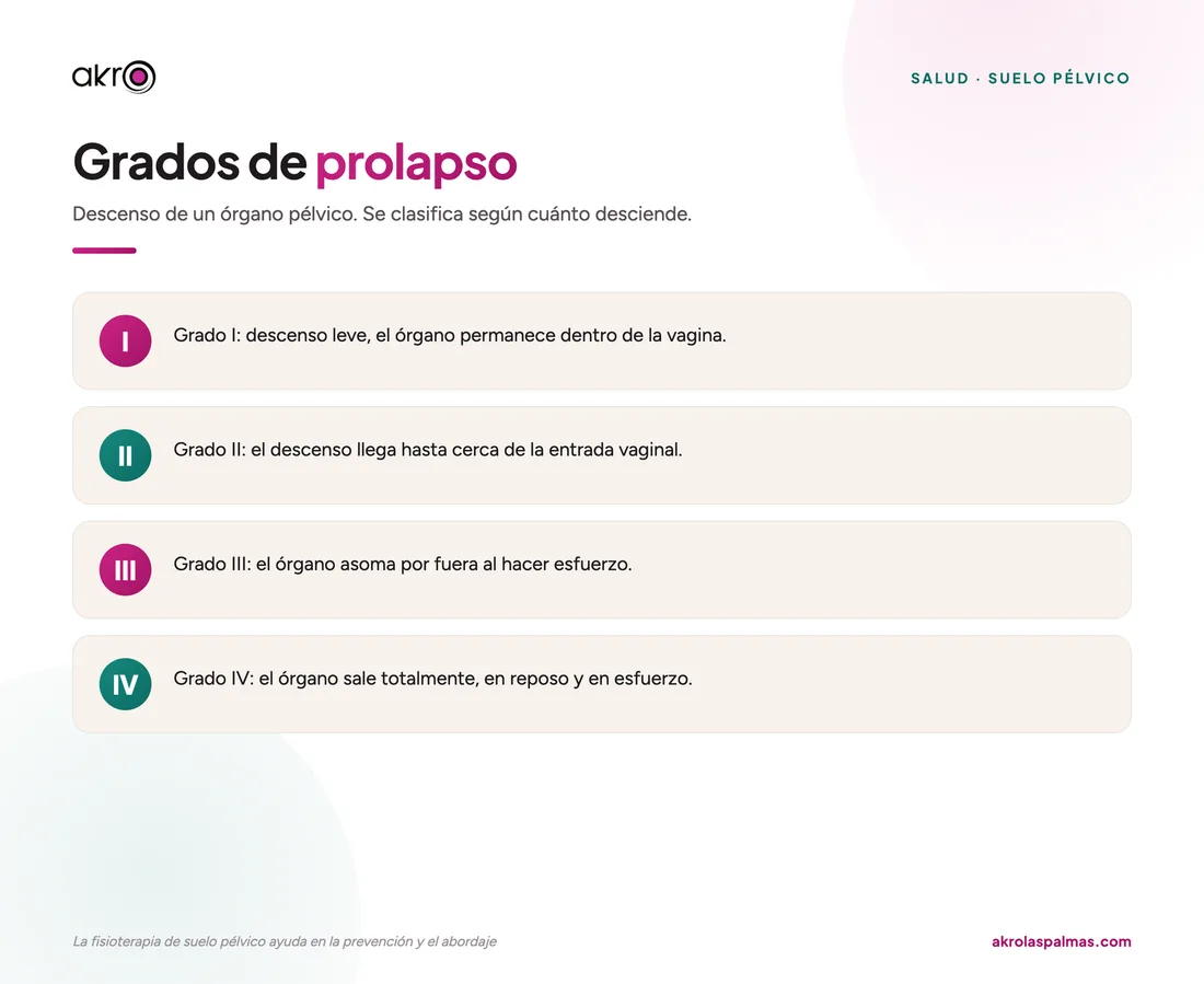 Grados de prolapso